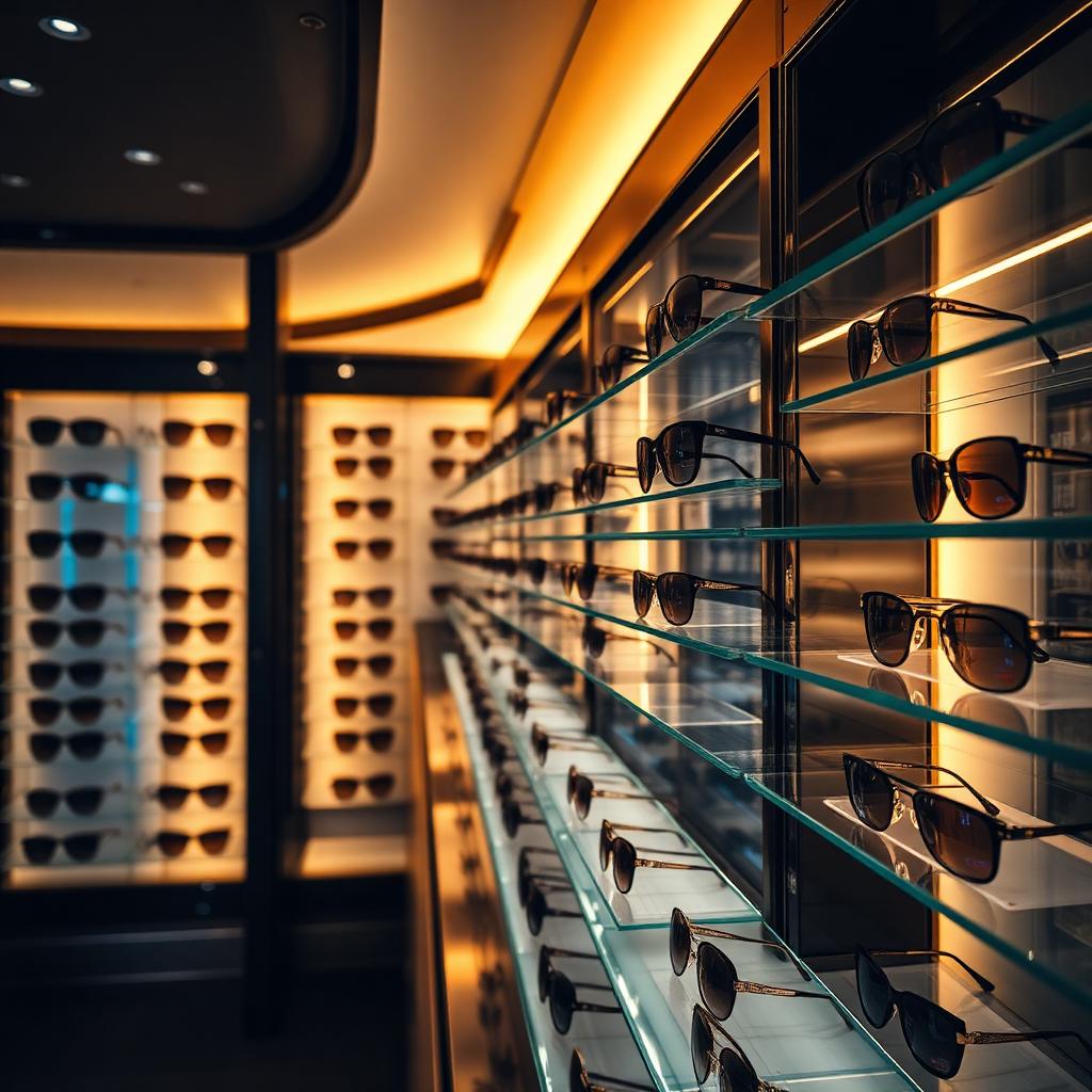 Luxury sunglasses display